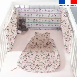 Coupon motif flamant coco rose - Gigoteuse et Tour de Lit - Création Lili Bambou Design