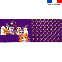 Coupon oreiller imprimé animaux Halloween