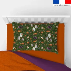Coupon oreiller imprimé fantômes vert - Création Stillistic