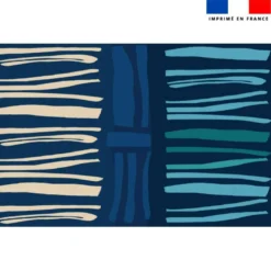 Coupon paréo motif abstrait bleu