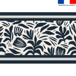 Coupon paréo motif feuille bleue