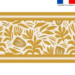 Coupon paréo motif feuille ocre