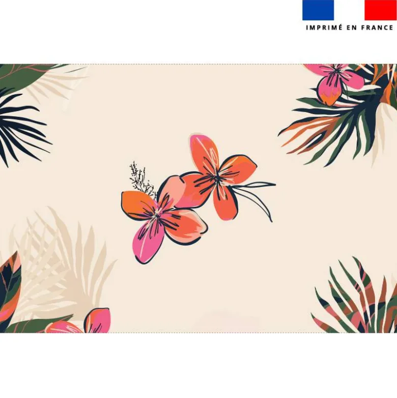 Coupon paréo motif fleuri