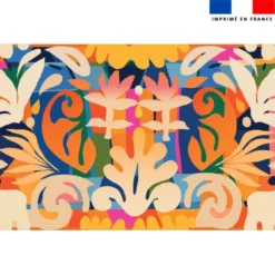 Coupon paréo motif formes colorées