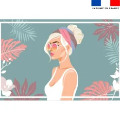 Coupon paréo motif tropicale girl