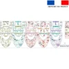 Coupon éponge bavoirs bandana motif flamant coco - Création Lili Bambou Design