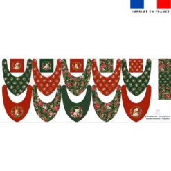 Coupon éponge bavoirs bandana motif animaux couronne et fleur de noel - Création Stillistic