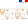 Coupon éponge bavoirs bandana motif baby ours marron et ocre