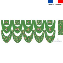 Coupon éponge bavoirs bandana motif renard foot - Création Stillistic