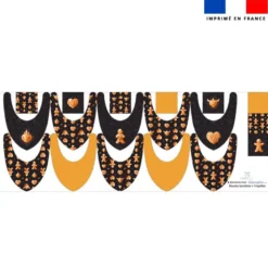 Coupon éponge bavoirs bandana motif Noël pain d'épices - Création Stillistic
