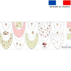 Coupon éponge bavoirs bandana motif fées