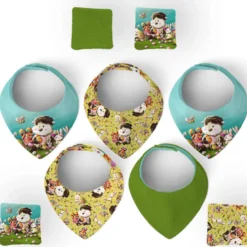 Coupon éponge bavoirs bandana motif mouton et oeufs de Pâques - Création Stillistic