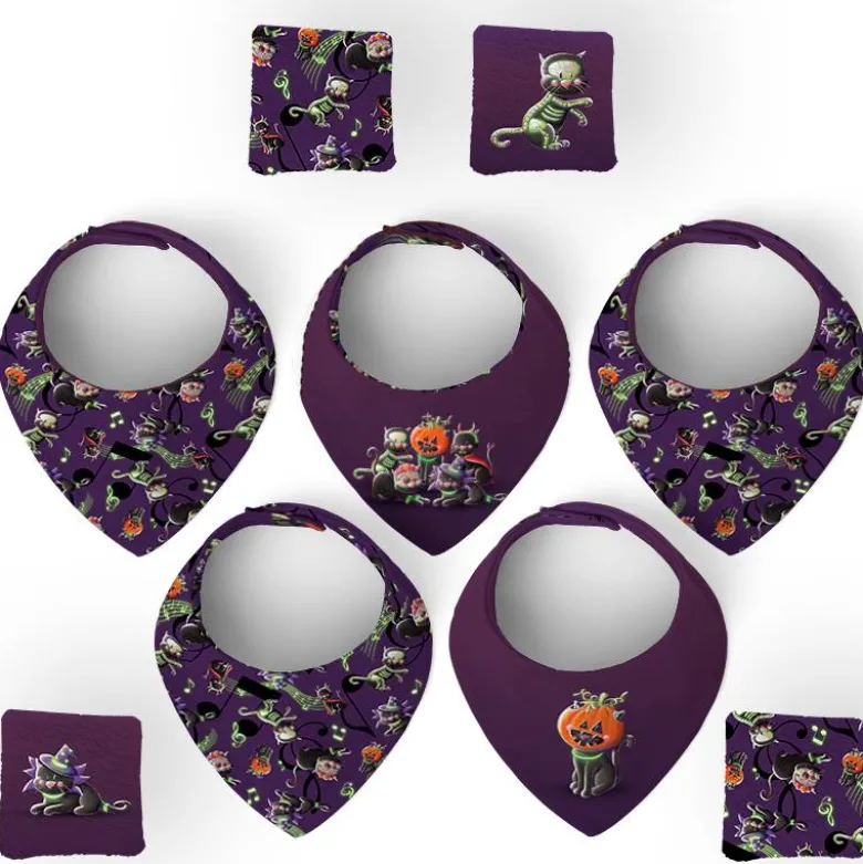 Coupon éponge bavoirs bandana motif Bal masqué Halloween - Création Stillistic