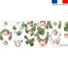 Coupon éponge bavoirs bandana motif choupisson aquarelle