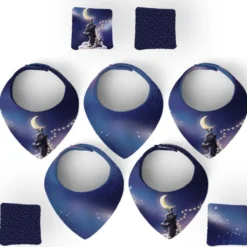 Coupon éponge bavoirs bandana motif chat sirius - Création Stillistic