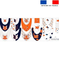 Coupon éponge bavoirs bandana motif renard