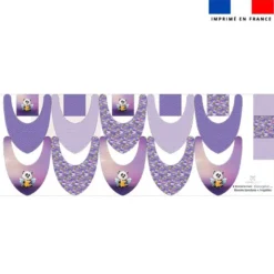 Coupon éponge bavoirs bandana motif panda ange - Création Stillistic
