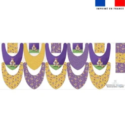 Coupon éponge bavoirs bandana motif poule et oeufs de Pâques - Création Stillistic