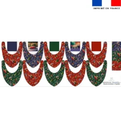 Coupon éponge bavoirs bandana motif souris de noel - Création Stillistic