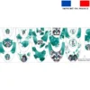 Coupon éponge bavoirs bandana motif raton laveur aquarelle