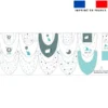 Coupon éponge bavoirs bandana motif lion baby bleu et gris