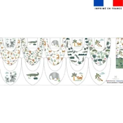 Coupon éponge bavoirs bandana motif animaux savane