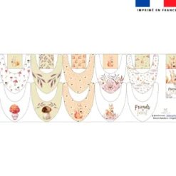 Coupon éponge bavoirs bandana motif friends of forest