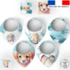 Coupon éponge bavoirs bandana motif labrador aquarelle