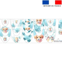 Coupon éponge bavoirs bandana motif labrador aquarelle