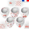 Coupon éponge bavoirs bandana motif animaux pompiers