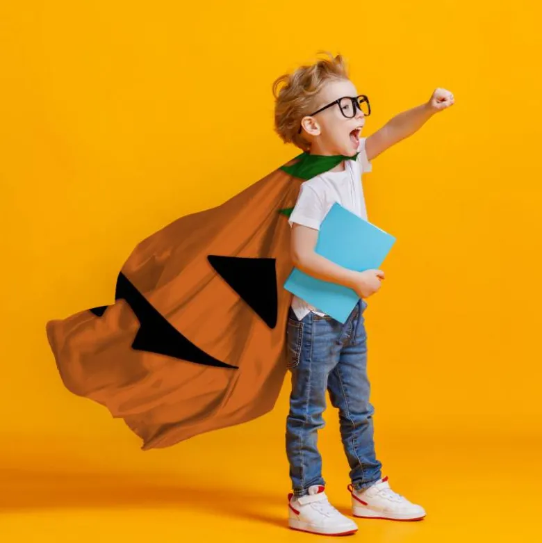 Coupon pour cape enfant motif citrouille d'halloween