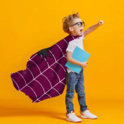 Coupon pour cape enfant motif toile d'araignée rose