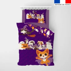 Coupon pour couette imprimé animaux Halloween