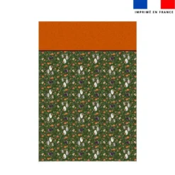 Coupon pour couette imprimé fantômes verts - Création Stillistic