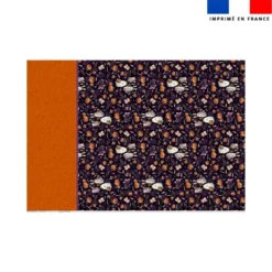 Coupon pour couette imprimé fantômes noirs - Création Stillistic