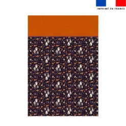 Coupon pour couette imprimé fantômes noirs - Création Stillistic