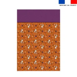 Coupon pour couette imprimé fantômes orange - Création Stillistic