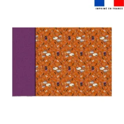 Coupon pour couette imprimé fantômes orange - Création Stillistic