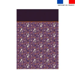 Coupon pour couette imprimé fantômes violet - Création Stillistic