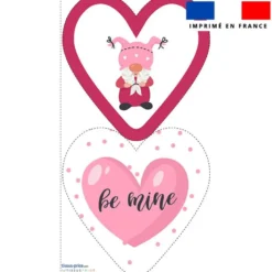 Coupon pour coussin coeur motif gnome st valentin