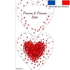 Coupon pour coussin coeur personnalisé - Coeur rouge