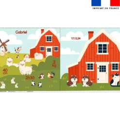 Coupon pour coussin de naissance personnalisé - Animaux de la ferme