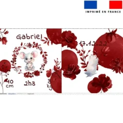 Coupon pour coussin de naissance personnalisé - Souris aquarelle
