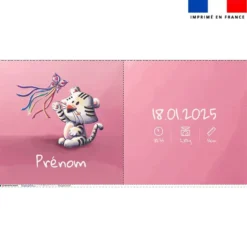 Coupon pour coussin de naissance personnalisé - Tigre blanc - Création Stillistic