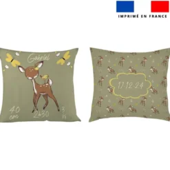Coupon pour coussin de naissance personnalisé - Animaux de la clairière