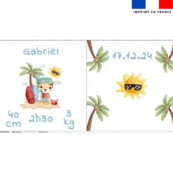 Coupon pour coussin de naissance personnalisé - Animaux d'été