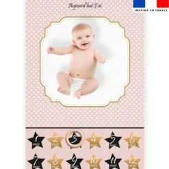Coupon pour couverture mensuelle bébé motif art déco