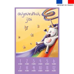Coupon pour couverture mensuelle motif Licorne toboggan - Création Stillistic