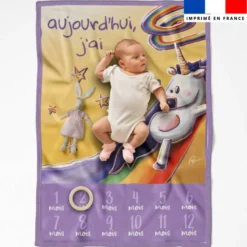 Coupon pour couverture mensuelle motif Licorne toboggan - Création Stillistic