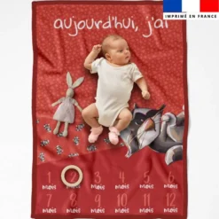 Coupon pour couverture mensuelle motif bébé raton - Création Stillistic